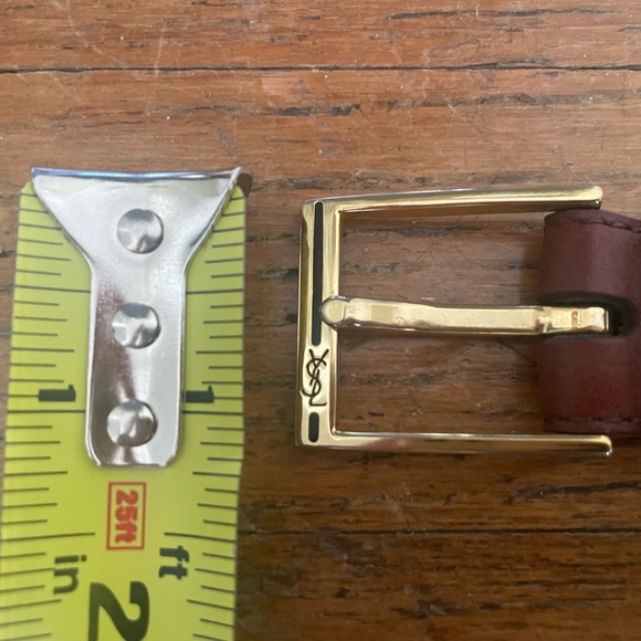 Yves Saint Laurent Vintage Brown Leather Belt - Picture 8 of 10